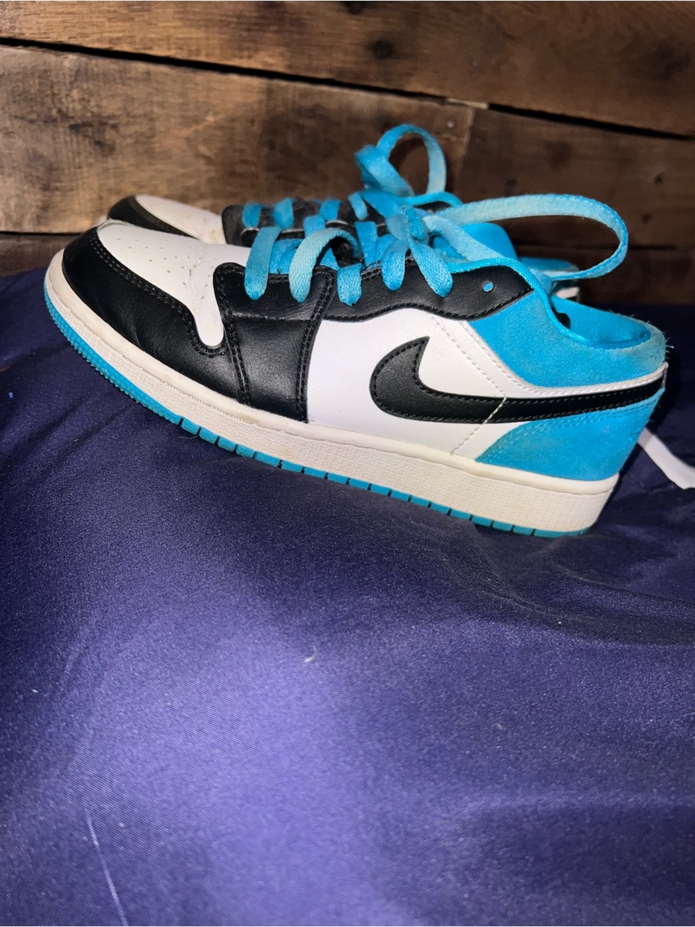 Jordan Kids Low-Top Sneakers - Black, White & Blue